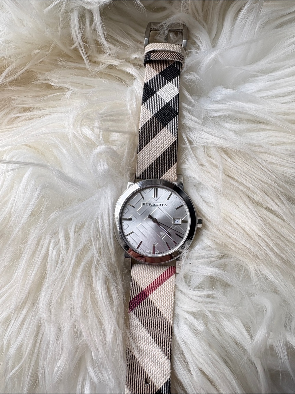 Burberry the city Beige nova Check Stainless Steel Watch
